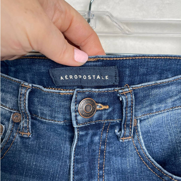 Aeropostale Women’s Jeans 6 Flex Effects Aero Cheeky Legging Stretch Knees Out‎ - Picture 8 of 14